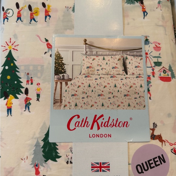 Cath Kidston Other - Cath Kidston "Snow Day Cream" Queen Size Sheet Set 100% Cotton